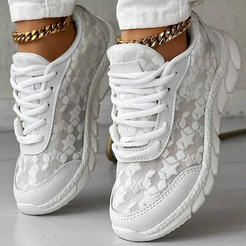 Sneakers respirants avec orteils et lacets ronds