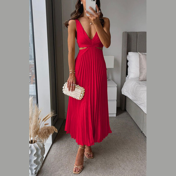 Rumi | Robe de soirée en satin plissé élégante pour femmes