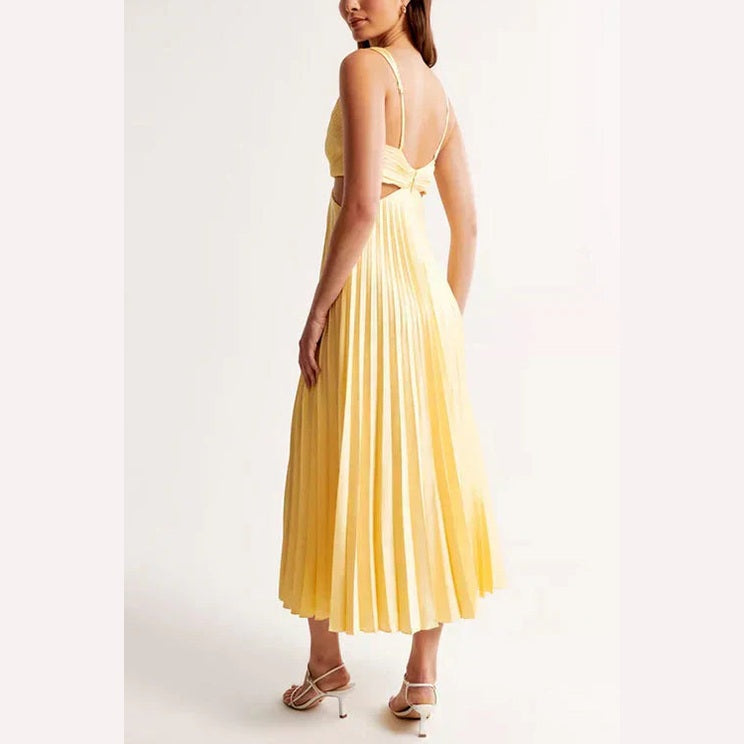 Rumi | Robe de soirée en satin plissé élégante pour femmes