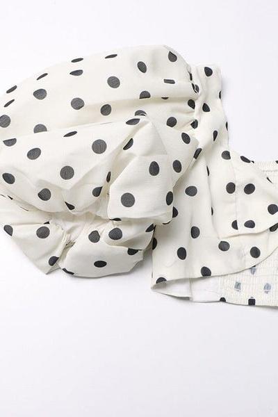 Noel | Ensemble Décontracté Rétro Chic à Pois pour Femmes