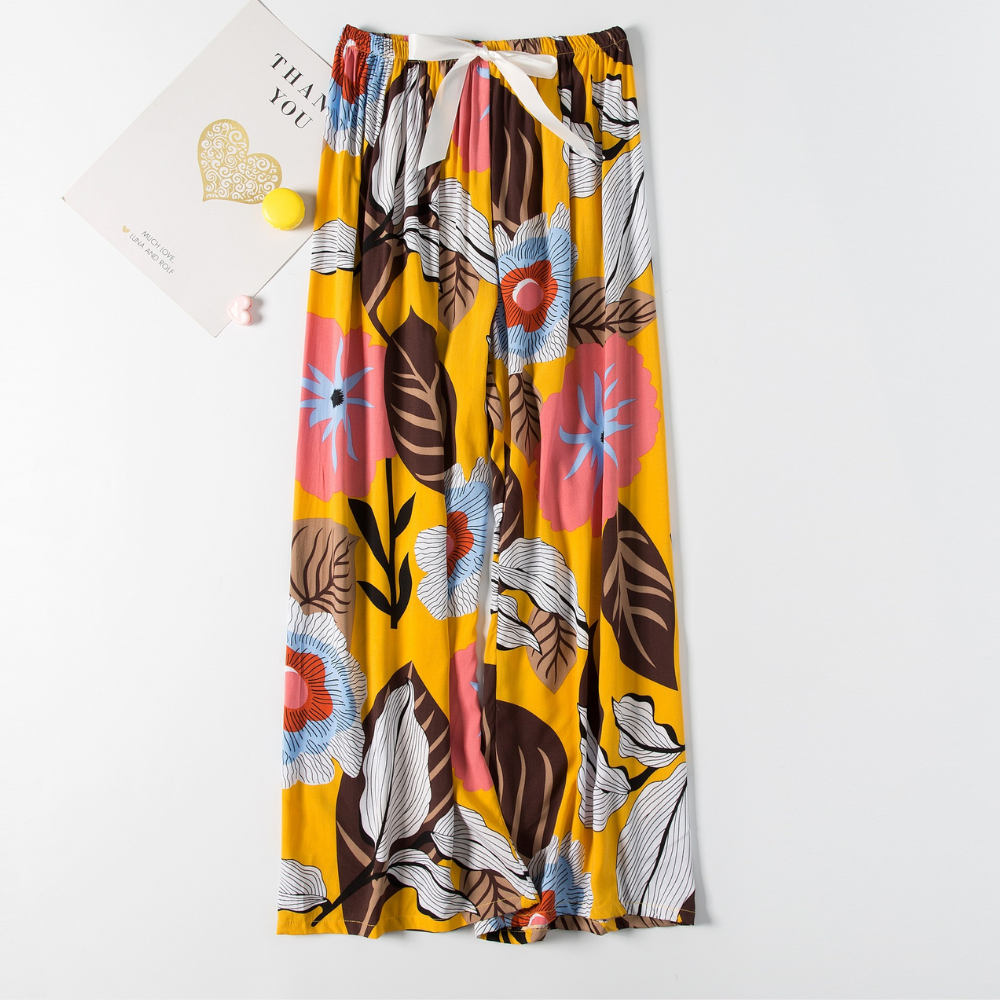 Karina | Pantalon avec finition satinée en coton élégante pour femme