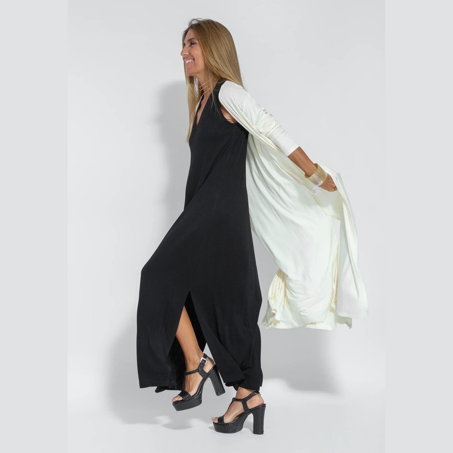 Eleanore | Robe amincissante avec cardigan pour femmes