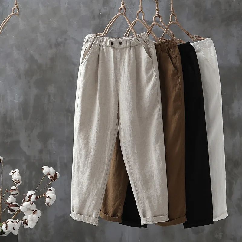 Betania | Pantalon Classique en Lin avec Confort Quotidien pour Femme