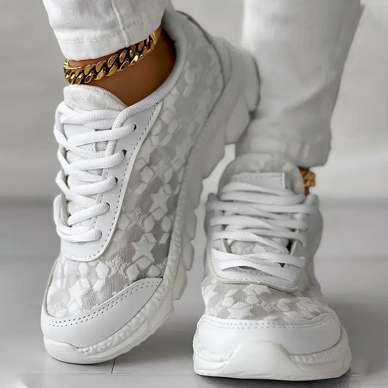 Sneakers respirants avec orteils et lacets ronds