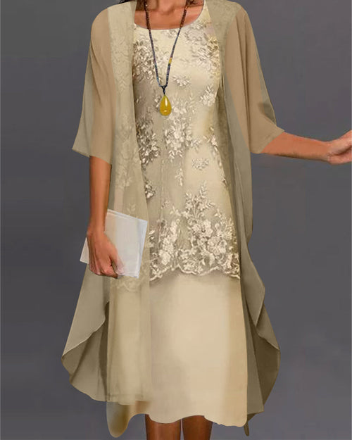 Stéphanie | Élégante robe deux pièces en chiffon