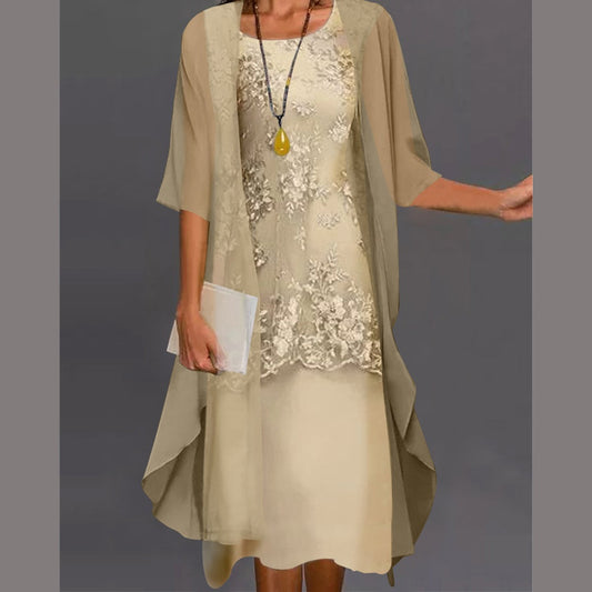 Stéphanie | Élégante robe deux pièces en chiffon