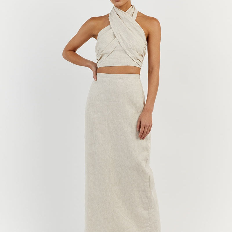 Cleo | Haut en coton avec dos croisé stylé pour femme