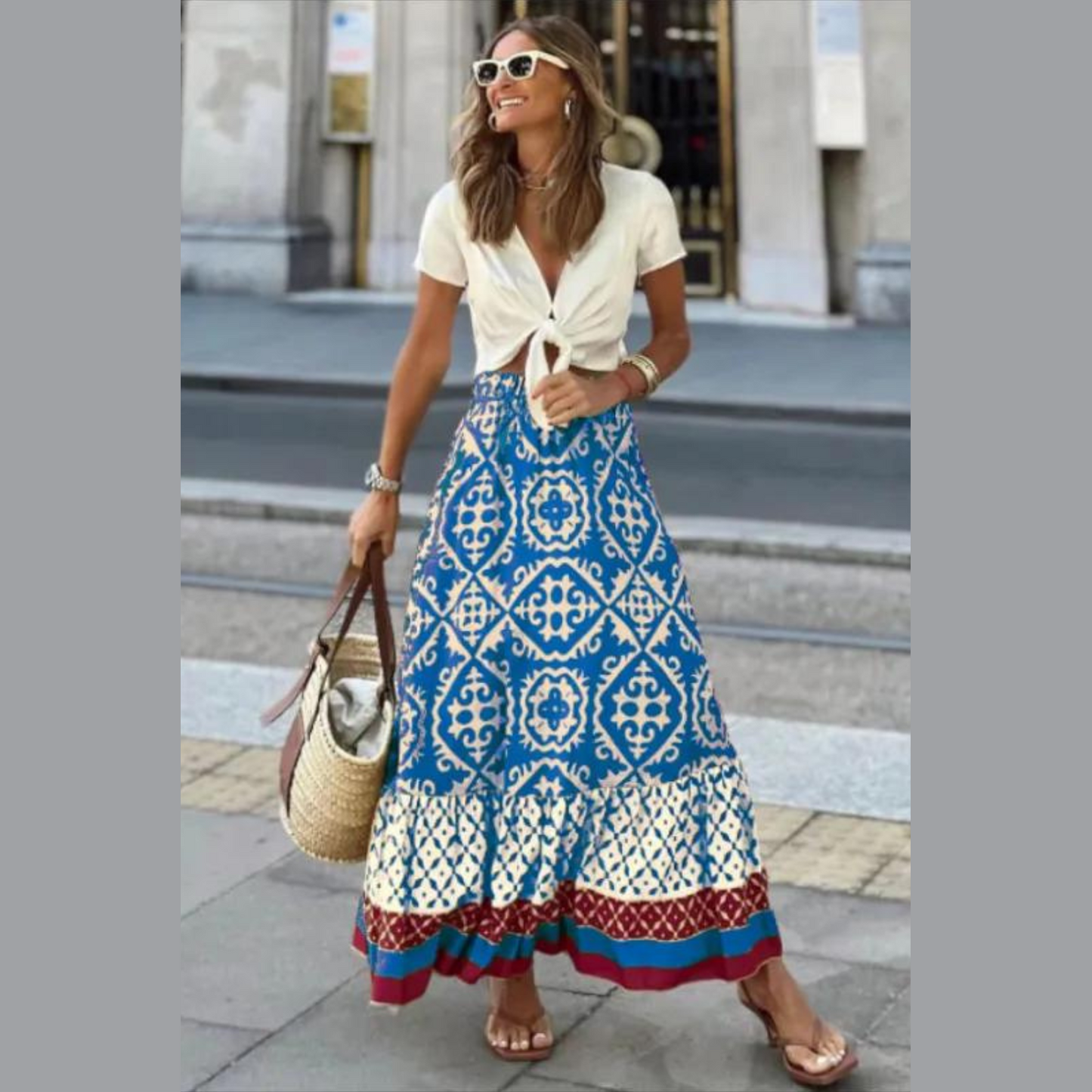 Paris | Jupe d'été détaillée pour femmes