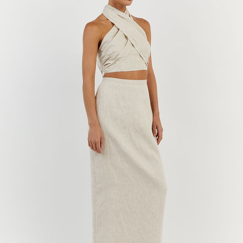 Cleo | Haut en coton avec dos croisé stylé pour femme