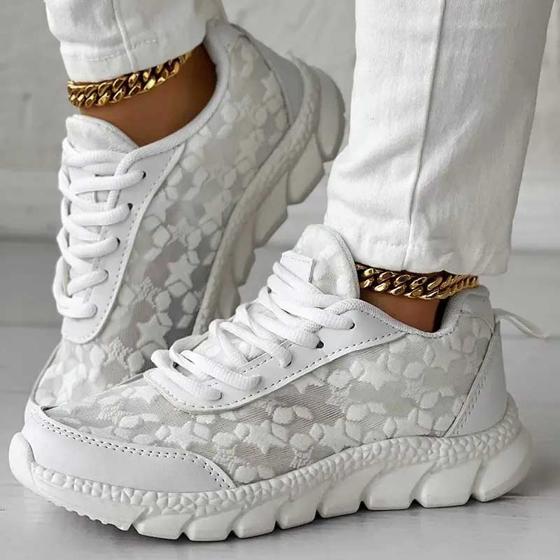 Sneakers respirants avec orteils et lacets ronds
