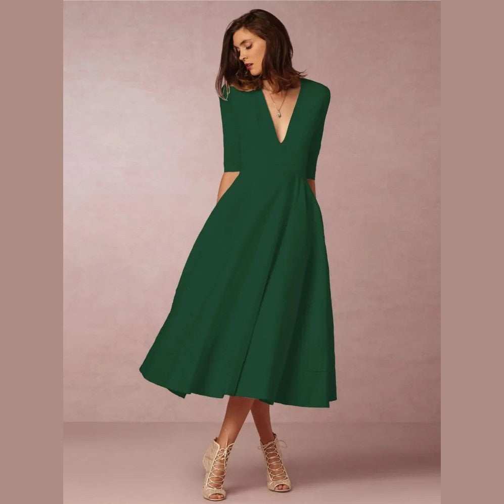 Norma | Robe de Soirée Midi Élégante et Intemporelle pour Femmes