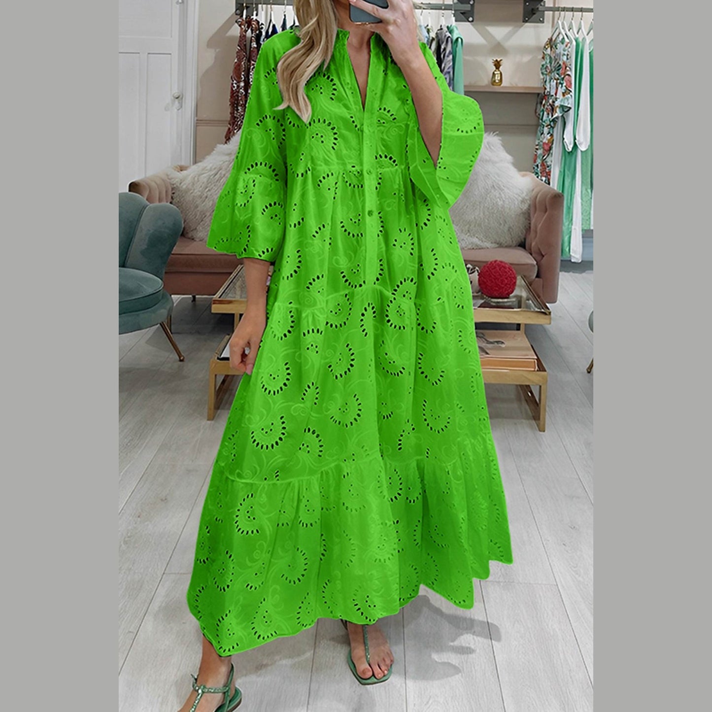 Finnley | Robe Maxi Bohème Brodée pour Femme