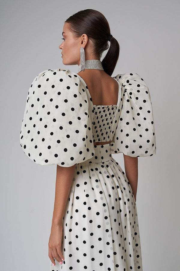Noel | Ensemble Décontracté Rétro Chic à Pois pour Femmes