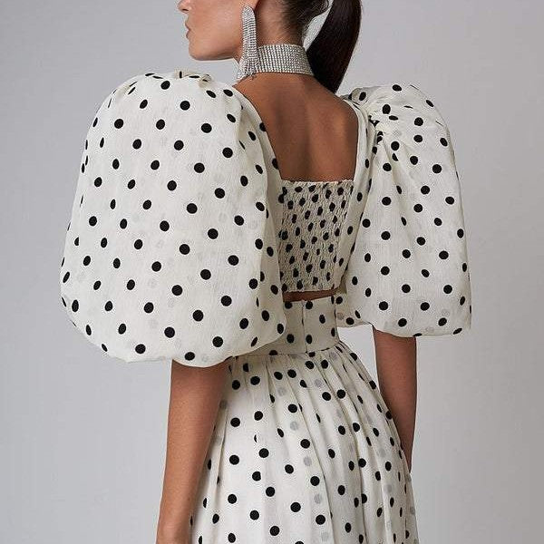 Noel | Ensemble Décontracté Rétro Chic à Pois pour Femmes