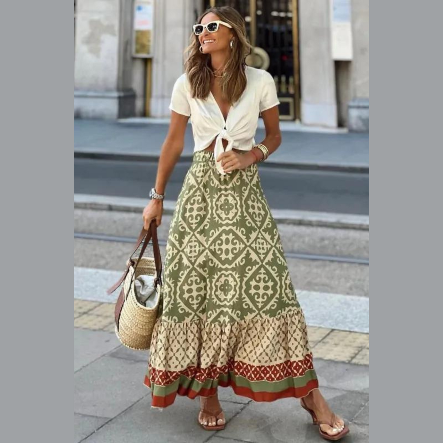 Paris | Jupe d'été détaillée pour femmes