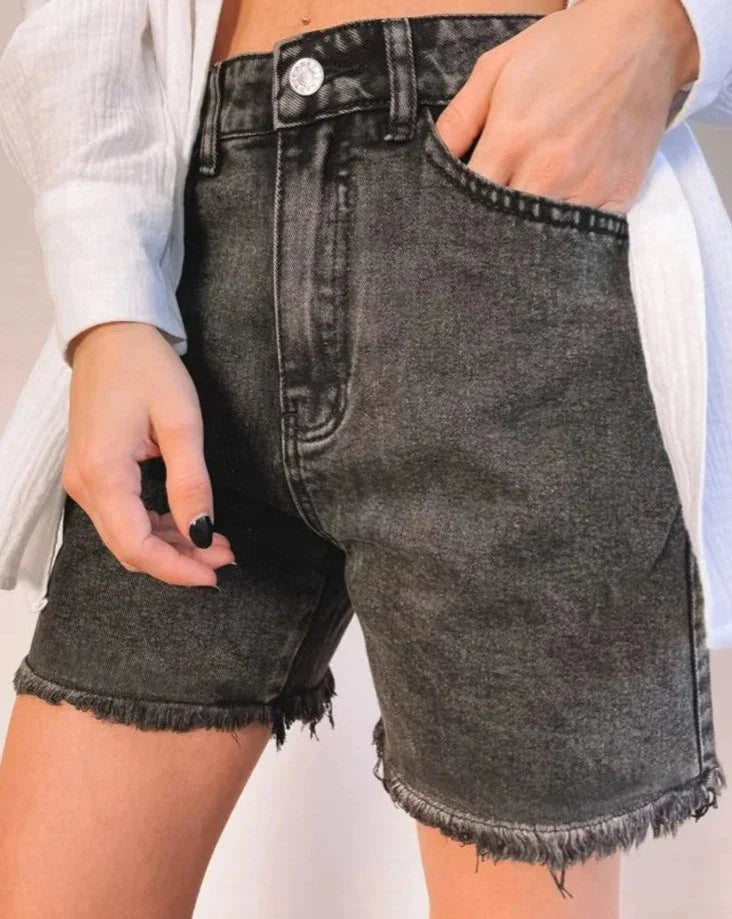Leilah | Short en Coton Taille Haute pour Femme