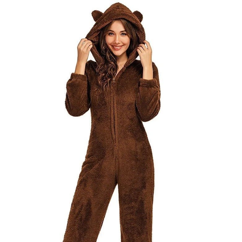 Combi Pyjama Fleece à Capuche