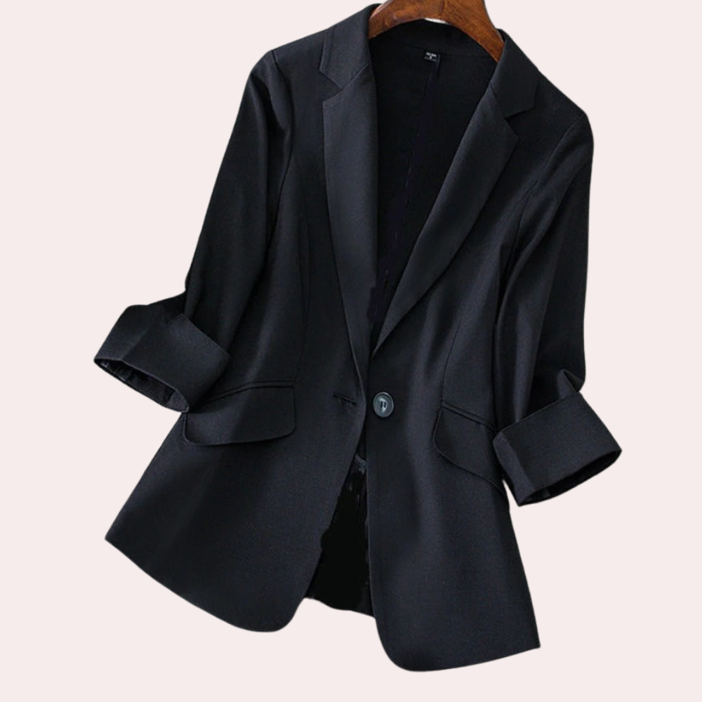 Clarke | Blazer Chic à Manches avec Mélange de Coton pour Femmes