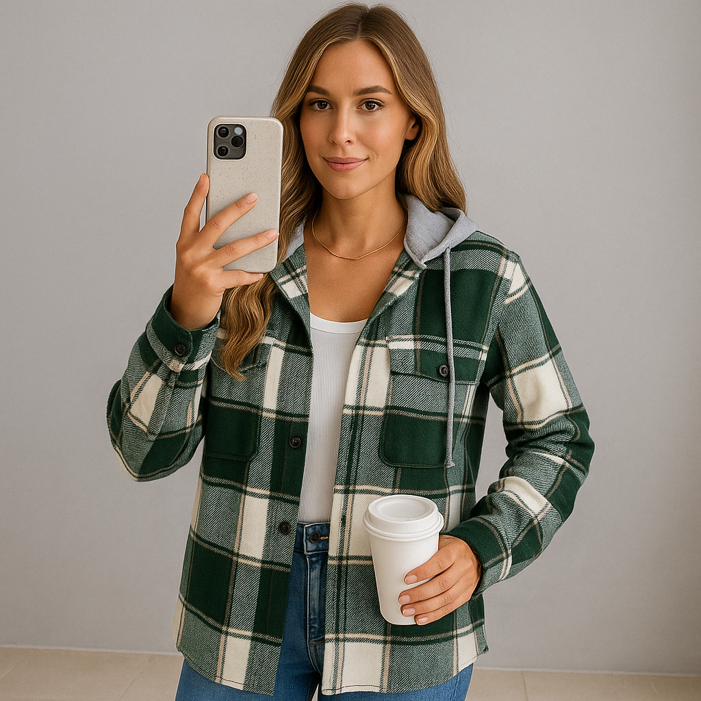 Eléandra - Veste à carreaux pour femmes