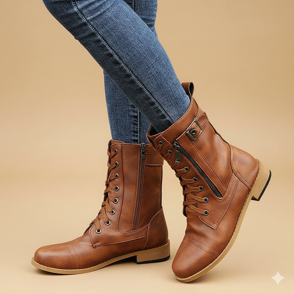 Eléandra – Bottes élégantes imperméables à talons bas | Style chic et confortable