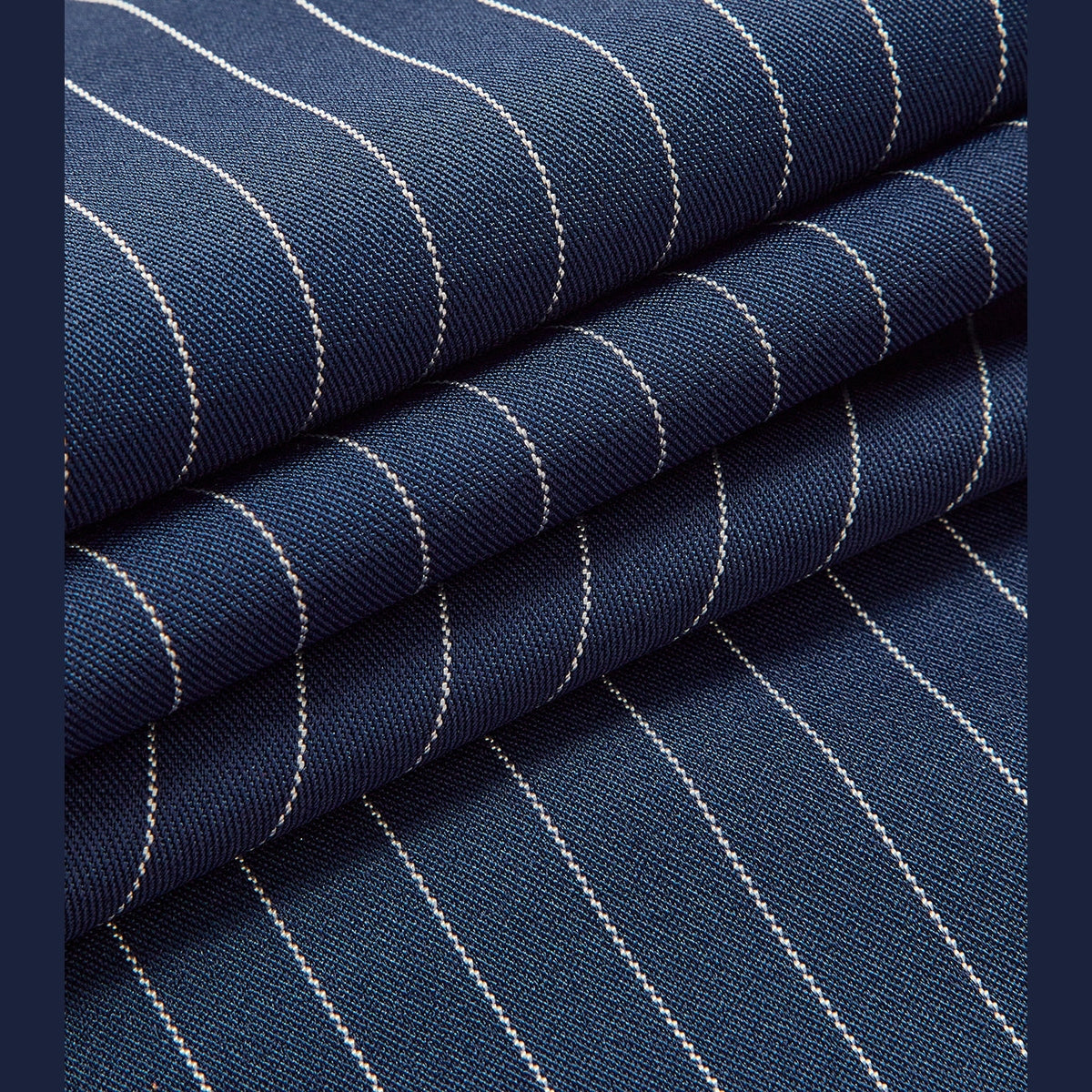 Eiza | Pantalon à Rayures à Jambes Larges Bleu Marine pour Femme