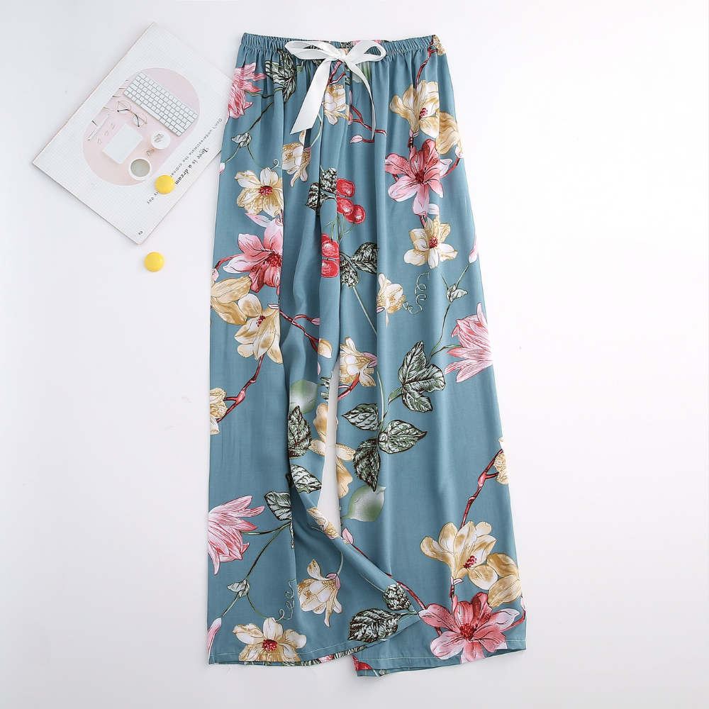 Karina | Pantalon avec finition satinée en coton élégante pour femme