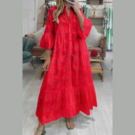 Finnley | Robe Maxi Bohème Brodée pour Femme