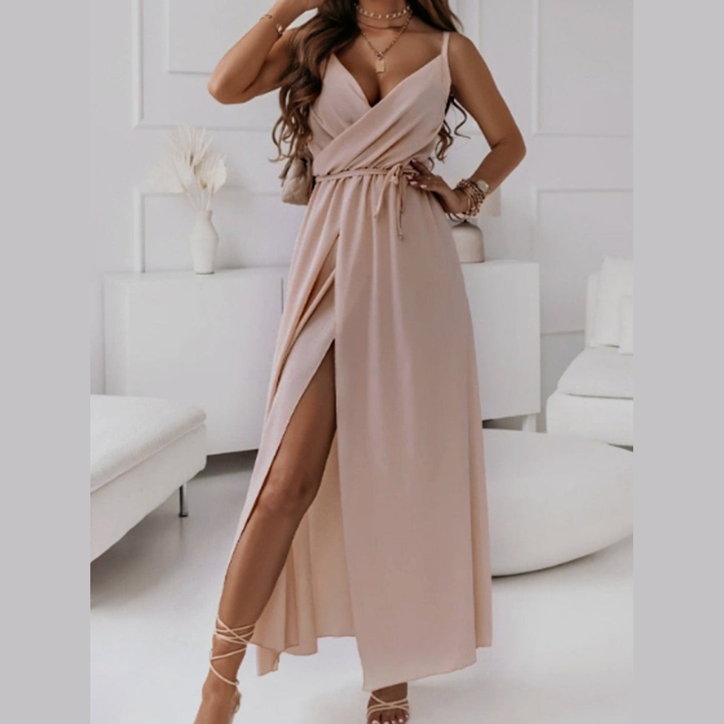 Irlande | Robe Cami Midi Sans Manches Pour Femme