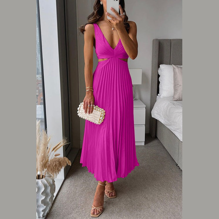 Rumi | Robe de soirée en satin plissé élégante pour femmes