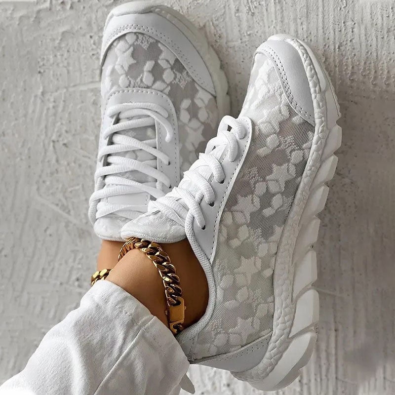 Sneakers respirants avec orteils et lacets ronds