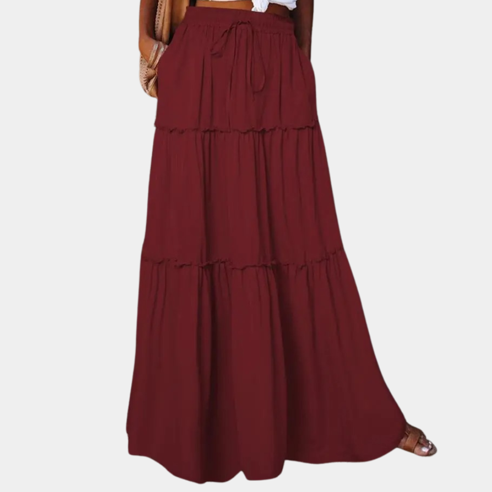 Salma | Jupe Bohémienne Longue Romantique pour Femme