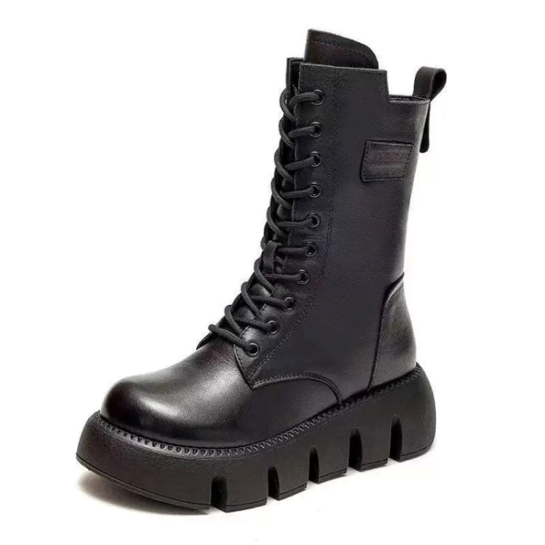 Bottes en Cuir Ultra Confortables & Chaudes FEMININO Essentielle Noir 35