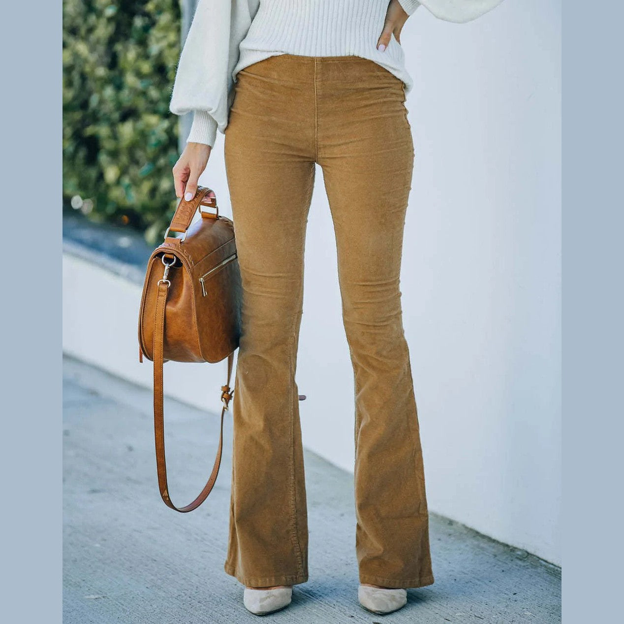 Brittany | Pantalon évasé taille haute pour femmes