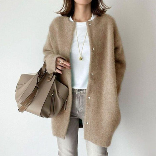Cardigan Sophistiqué Amelia Essentielle Khaki XS
