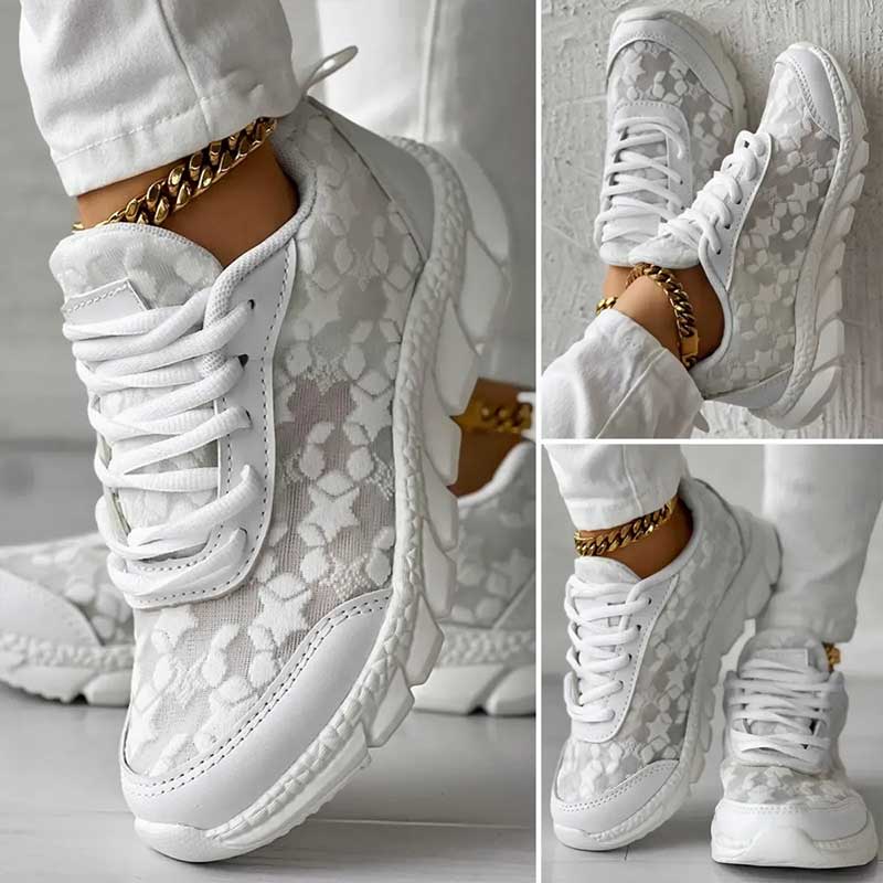 Sneakers respirants avec orteils et lacets ronds