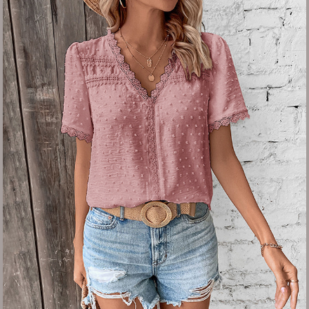 Lani | Haut en Dentelle Florale Délicate avec Détails Transparents pour Femmes