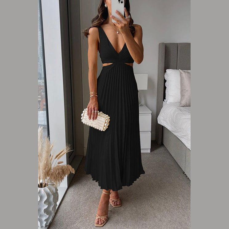 Rumi | Robe de soirée en satin plissé élégante pour femmes