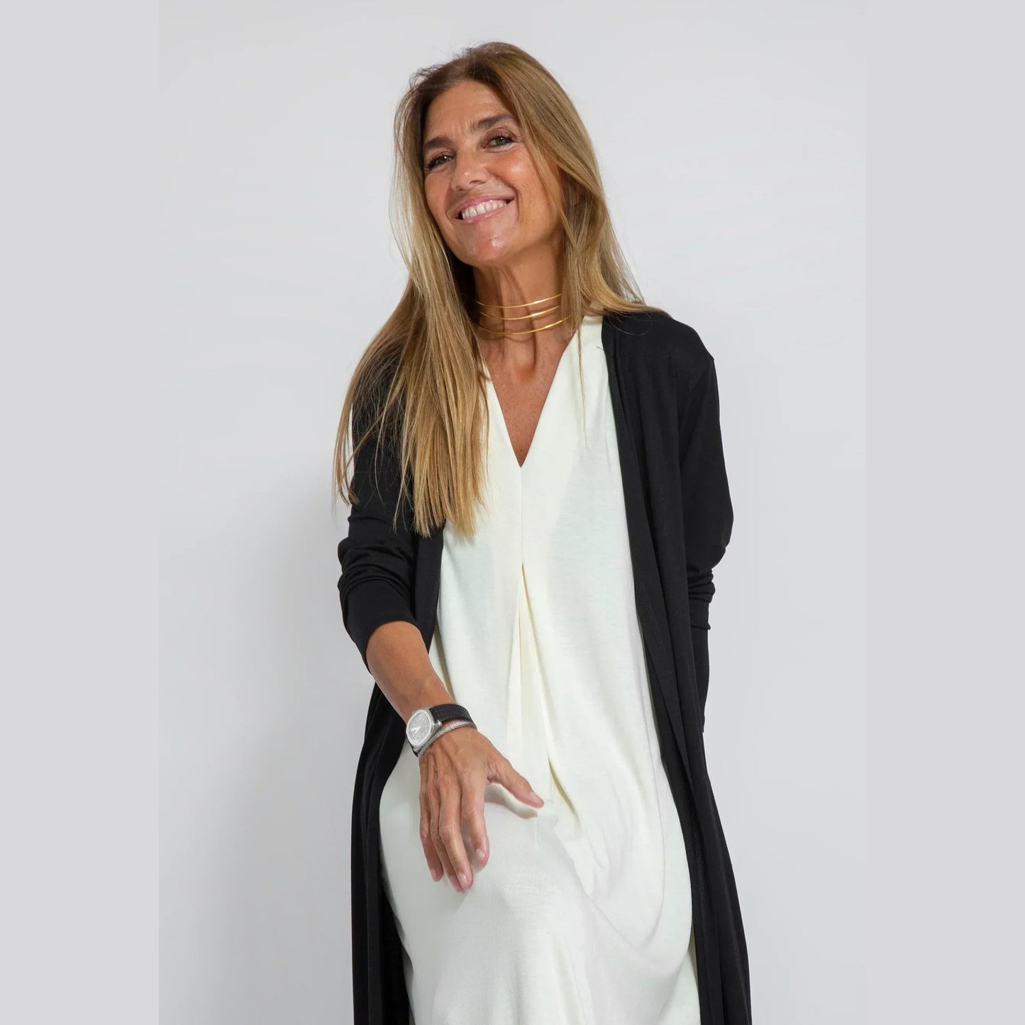 Eleanore | Robe amincissante avec cardigan pour femmes