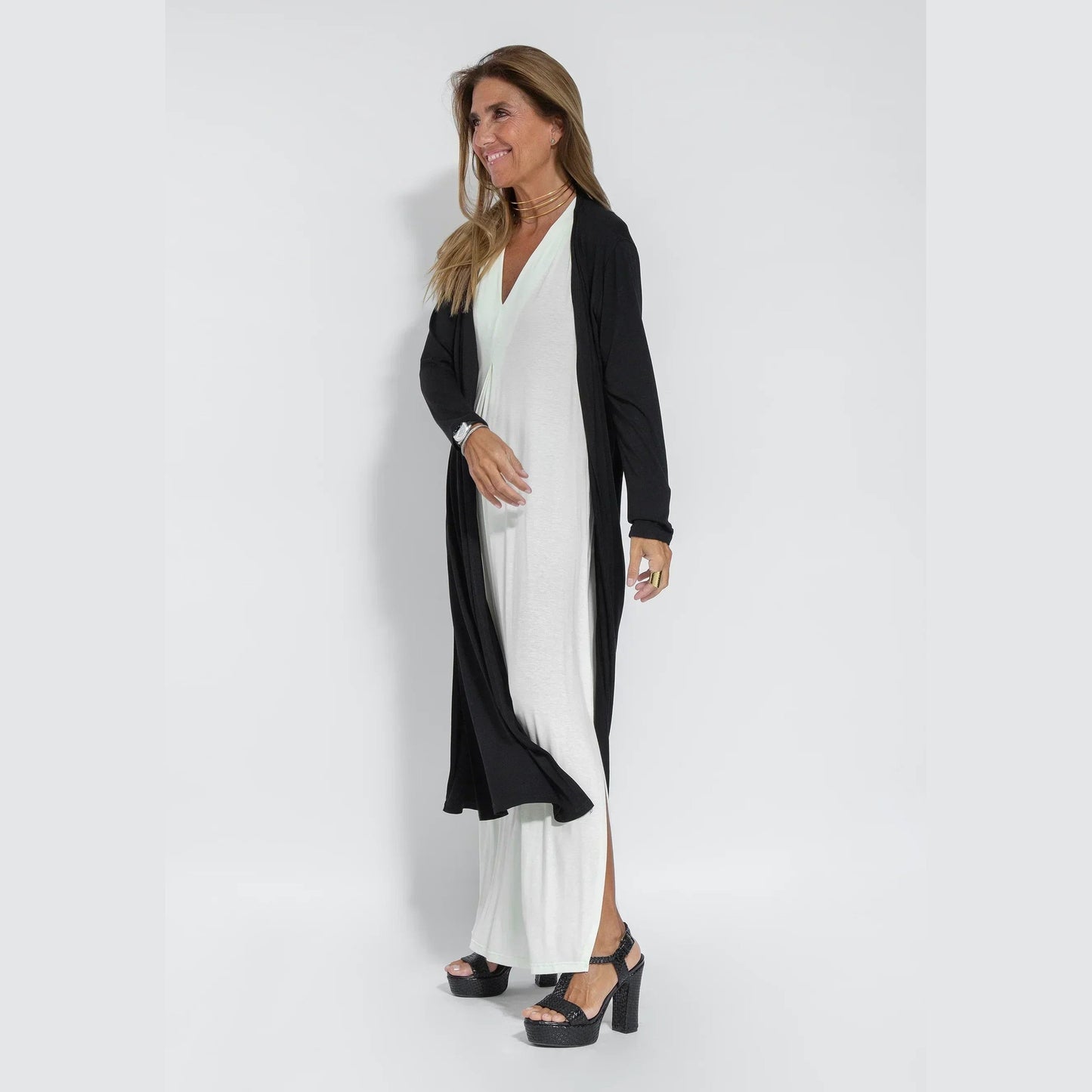 Eleanore | Robe amincissante avec cardigan pour femmes