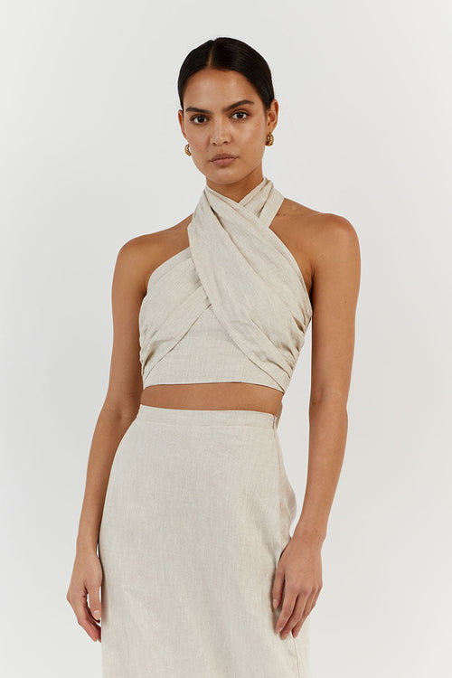 Cleo | Haut en coton avec dos croisé stylé pour femme