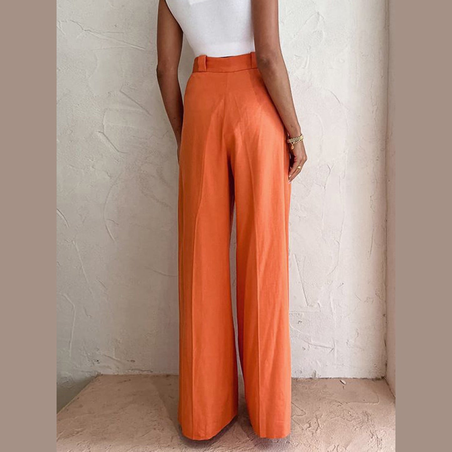 Alynna | Pantalon Taille Haute Élégant et Fluide pour Femme