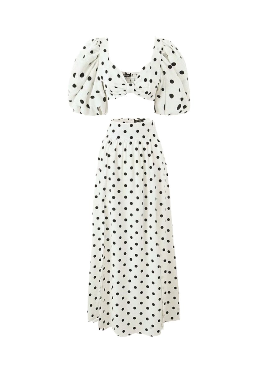 Noel | Ensemble Décontracté Rétro Chic à Pois pour Femmes