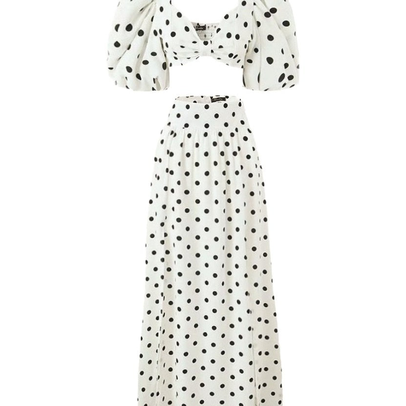 Noel | Ensemble Décontracté Rétro Chic à Pois pour Femmes