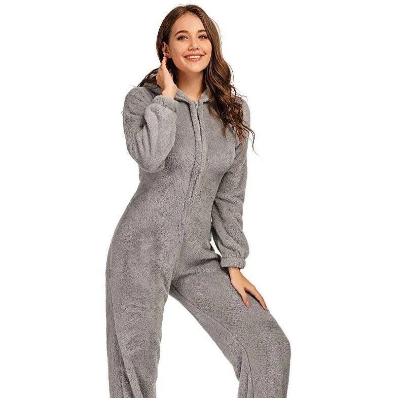 Combi Pyjama Fleece à Capuche