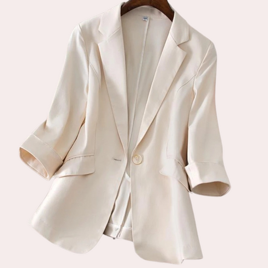 Clarke | Blazer Chic à Manches avec Mélange de Coton pour Femmes