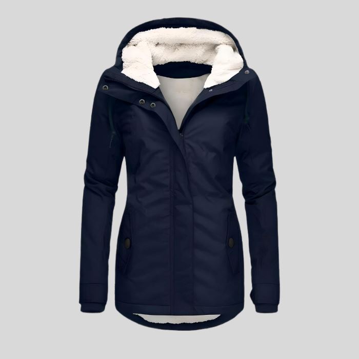 Isabelle - Manteau épais en mélange de laine Women > Jackets > Winterjackets Essentielle Bleu marine S