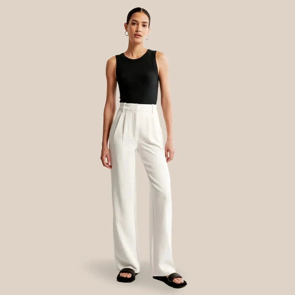 Le Pantalon léger - Elegansie FEMININO Essentielle Blanc XS