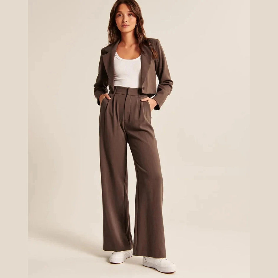 Le Pantalon léger - Elegansie FEMININO Essentielle Brun XS