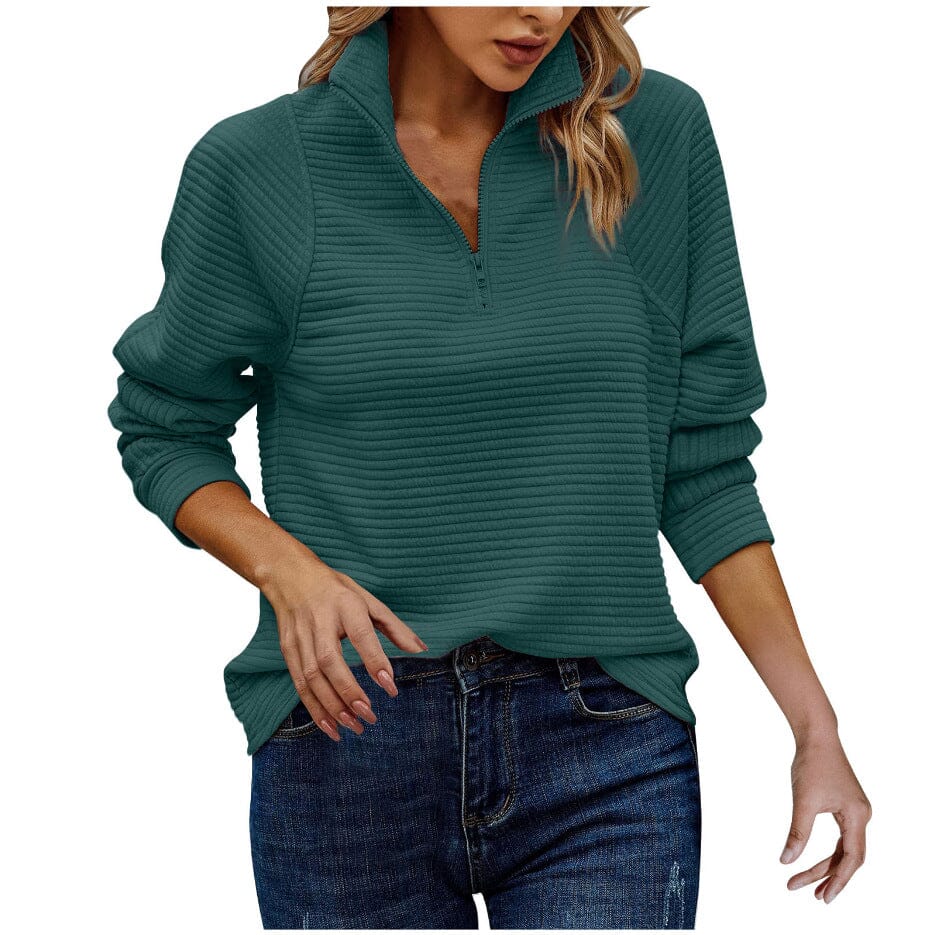Louise - Pull Half Zip (1+1 GRATUIT) Essentielle Vert S