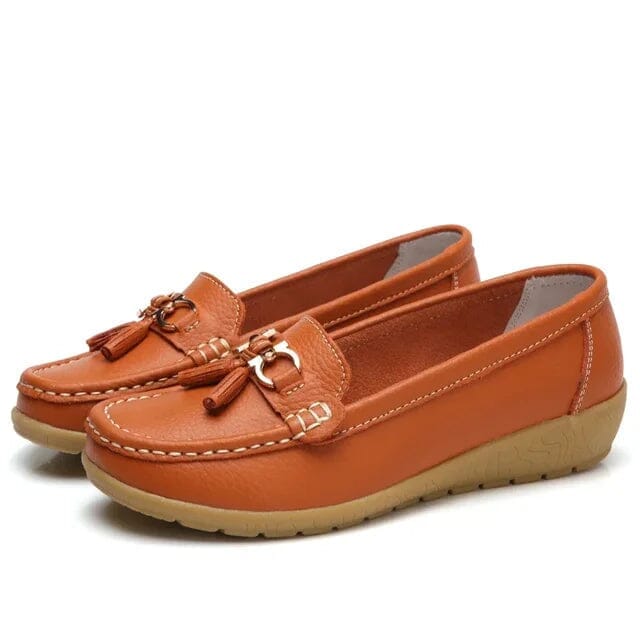 Mocassin Orthopédique en Cuir FEMININO Essentielle Orange 35